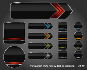 Wall Mural - set of modern glossy web buttons. place for text or icons.