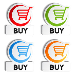 Vector shopping cart item - buy buttons