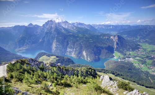Tapeta ścienna Alps góry i konigssee jezioro w Bavaria, Germany