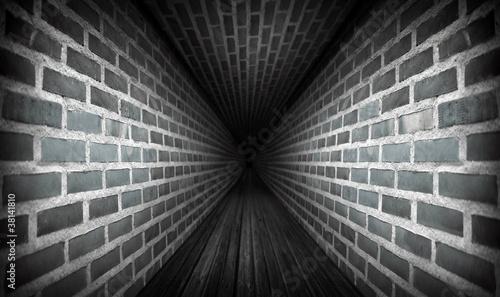 Obraz na płótnie canvas dwuczęściowy "dyptyk" Ciemny tunel