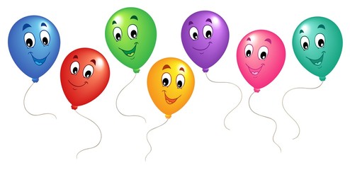 Canvas Print - Group of cartoon balloons 3