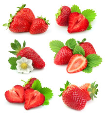 Wall Mural - collection of strawberry