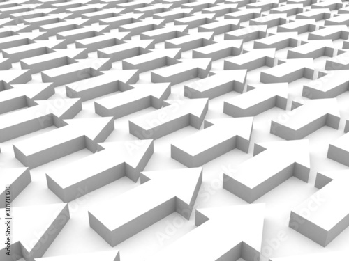 many white arrows moving together to success