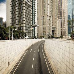 Poster - modern building and tunnel in shanghai