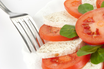 Wall Mural - tomato salad with feta cheese