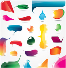 Wall Mural - Collection bubbles for speech