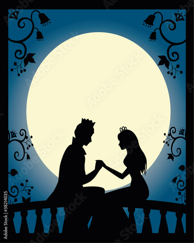 Nowoczesny obraz na płótnie lovers at night