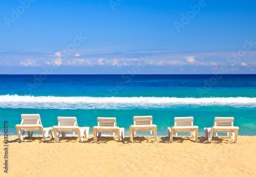 Plakat na papierze fotorealistycznym Kubańska plaża varadero w letni dzień