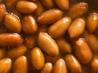 Sticker - close up of braised peanuts food background