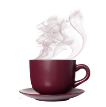 The Perfect Brown Cup With Steaming Coffee On A White Background