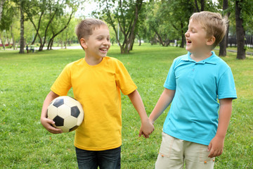 Two boys in the park