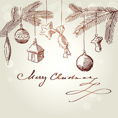 Wall Mural - christmas background