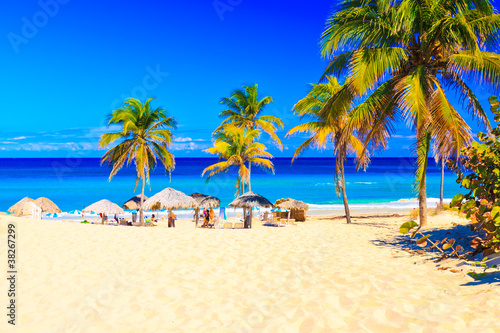 Plakat na papierze fotorealistycznym Plaża varadero na Kubie