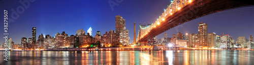Plakat na papierze fotorealistycznym Most queensboro i manhattan