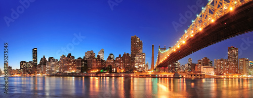 Plakat na papierze fotorealistycznym Most queensboro i manhattan