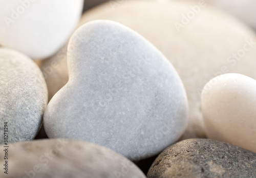 Fototapeta galets zen harmonieux coeur
