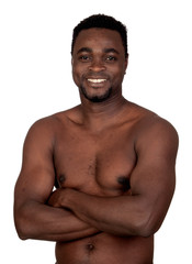 Canvas Print - Attractive african man with bare chest