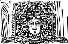 Mayan Stele Head