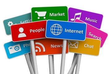 Poster - Internet and social media concept