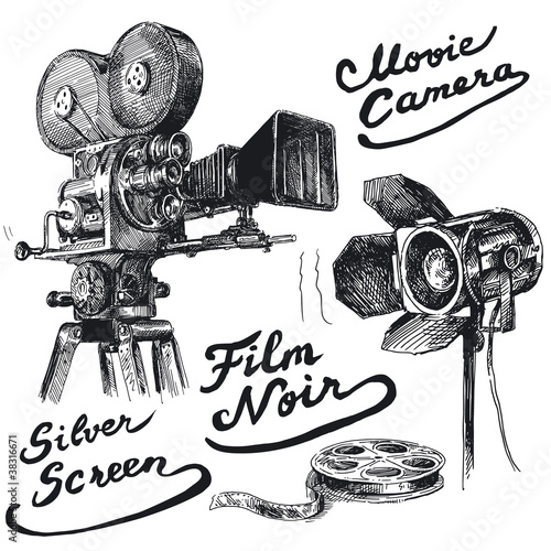 Naklejka dekoracyjna movie camera