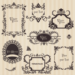 Vintage frames and design elements - with place for your text