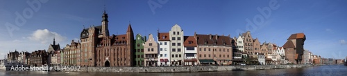 Plakat na zamówienie Gdańsk- panorama na stare miasto.