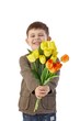 © nyul - Little boy giving flowers smiling