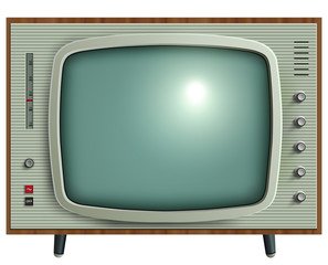 retro tv isolated.