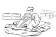 Go kart, suitable for coloring page