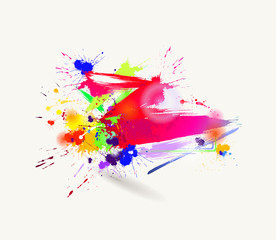 Aufkleber - abstract drawing by brush