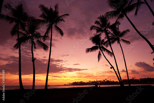 Plakat na papierze fotorealistycznym Zmierzch kailua-kona