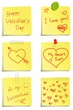 Original handwritten paper notes  to Valentine day