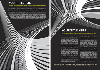 Poster - Abstract Vector Black And White Brochure Background