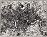 Fototapeta Londyn - Historical map of London, England.