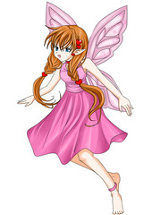 Wall Mural - Cartoon illustration of a pixie