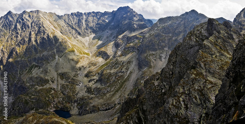 Board z aluminiowym obramowaniem Panorama polskich tatra