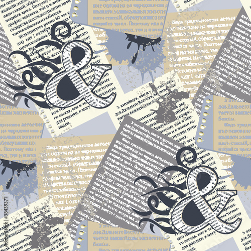 Naklejka samoprzylepna Szablon złomów shabby seamlesss