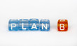 © Deyan Georgiev - Text Plan B on colorful cubes