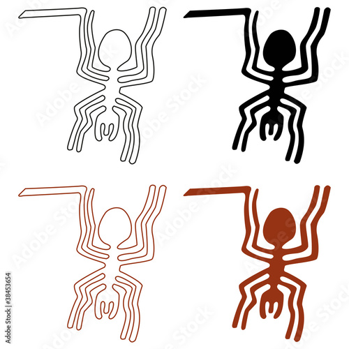 Fotoboard na płycie Zestaw linii nazca - ilustracji wektorowych