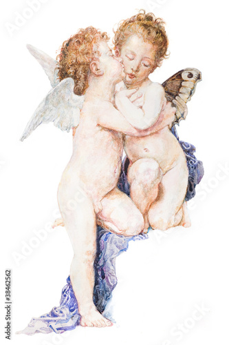 Board z aluminiowym obramowaniem Engel bouguereau