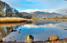 Wetherlam Mountain And Elter Water Lake