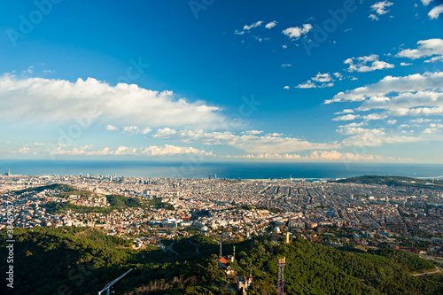 Fotoboard na płycie Widok z barcelona z tibidano, barcelona, ​​hiszpania.