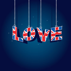 Sticker - love great britain