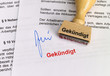 © akf - Stempel: Gekündigt