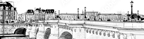 Naklejka dekoracyjna Paris - Pont neuf