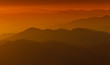 Warm sunset in Appalachian mountains