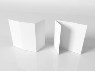 Poster - Blank white booklet template
