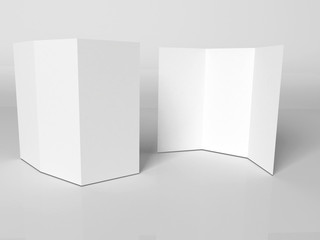Poster - Blank white booklet template