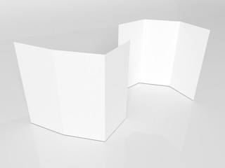 Poster - Blank white booklet template