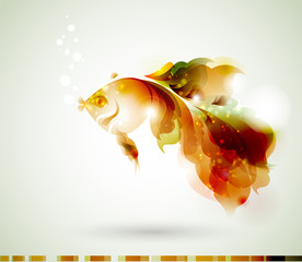 Leinwandbilder - Abstract  gold fish for design